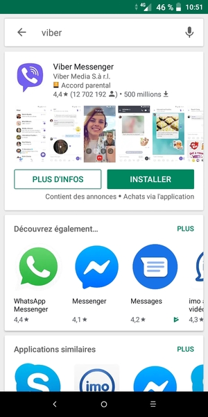 Sélectionnez l'appli