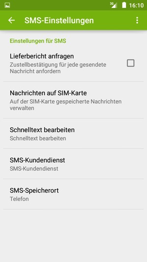 Wählen Sie SMS-Kundendienst