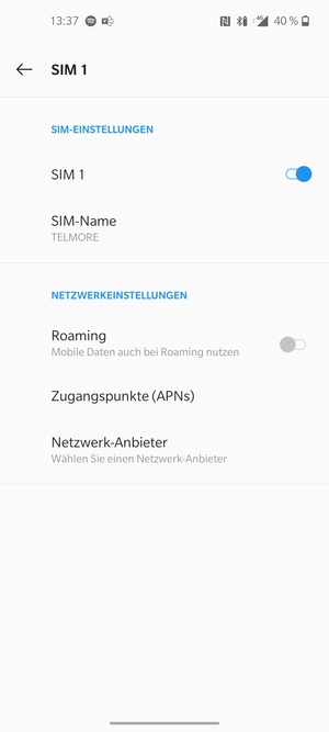 Um das Netzwerk zu wechseln, falls Probleme auftreten, wählen Sie Netzwerk-Anbieter