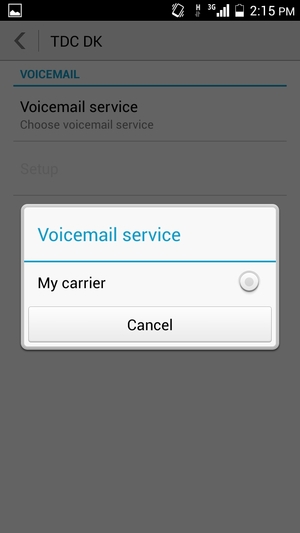 Select My carrier