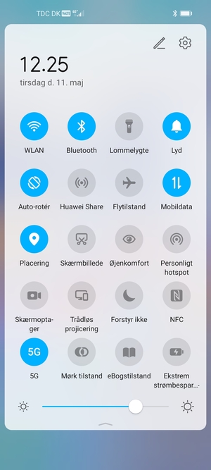 Slå WLAN og Bluetooth fra