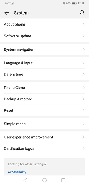 Select Back up & restore