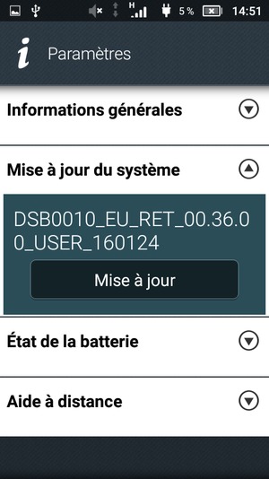 Sélectionnez Mise à jour
