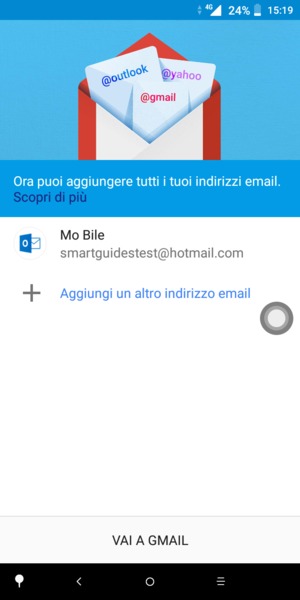 Seleziona VAI A GMAIL