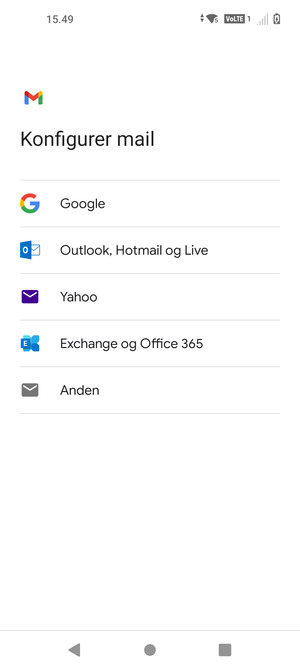 Vælg Outlook, Hotmail og Live