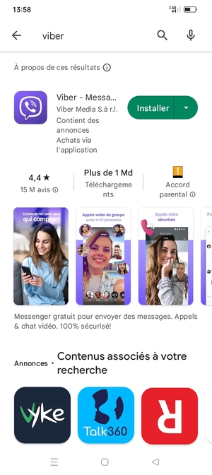 Sélectionnez l'appli