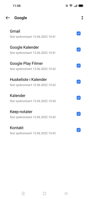 Velg menyknappen