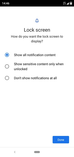 Select your preferred option and select Done