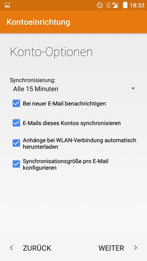 Wählen Sie WEITER