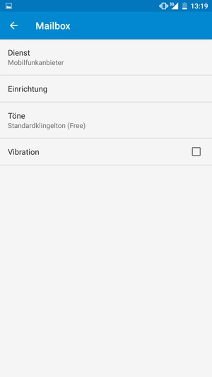 Wählen Sie Einrichtung
