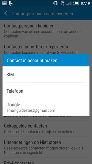 Selecteer Google
