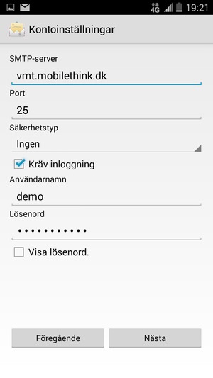Ange utgående serveradress