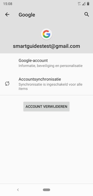 Selecteer Accountsynchronisatie