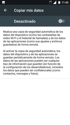 Active Copiar mis datos