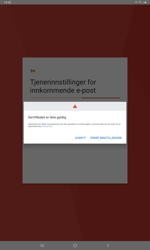 Velg ENDRE INNSTILLINGENE