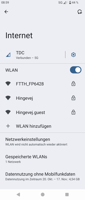 Wählen Sie das Wireless-Netzwerk, zu dem Sie eine Verbindung herstellen möchten