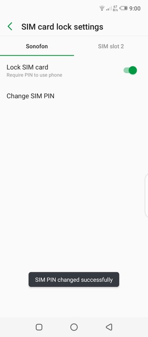 Your SIM PIN has been changed