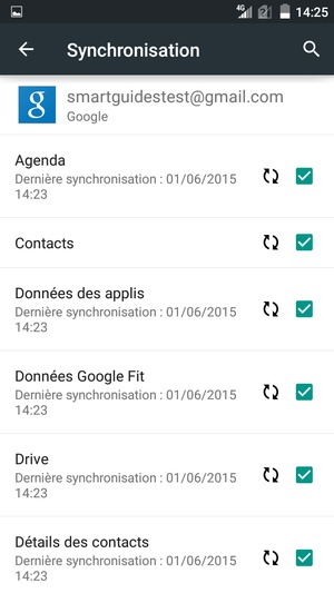 Vos informations seront synchronisées