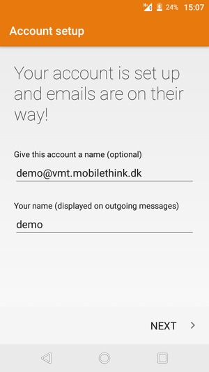 Give your account a name and enter your name. Select NEXT