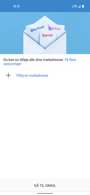 Vælg Tilføj en mailadresse