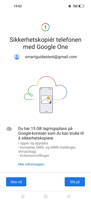Velg Slå på