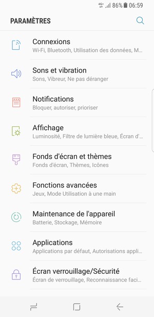 Sélectionnez Connexions