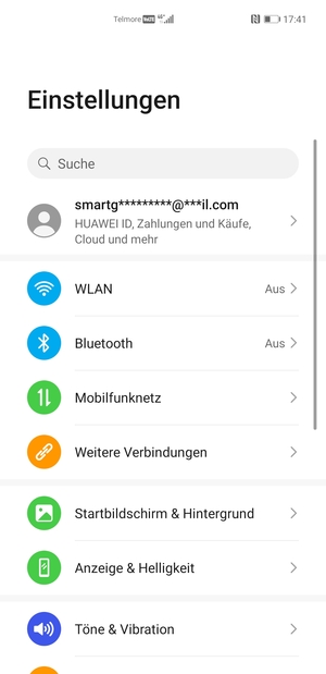 Wählen Sie Huawei  ID