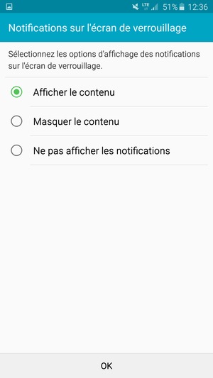Sélectionnez votre option préférée et sélectionnez OK
