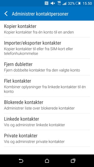 Vælg Importer/eksporter kontakter