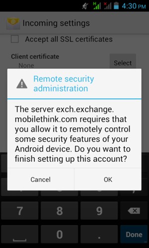 Select OK