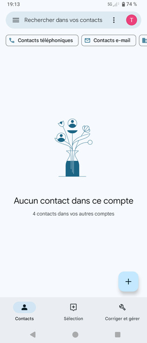 Sélectionnez Corriger et gérer