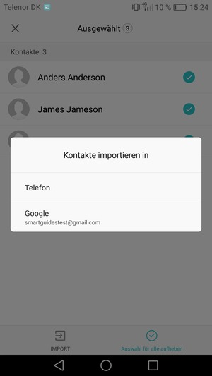 Wählen Sie Ihr Google Konto