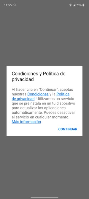 Seleccione CONTINUAR
