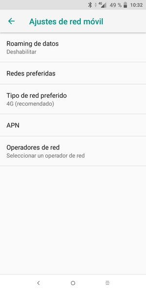 Seleccione Tipo de red preferido