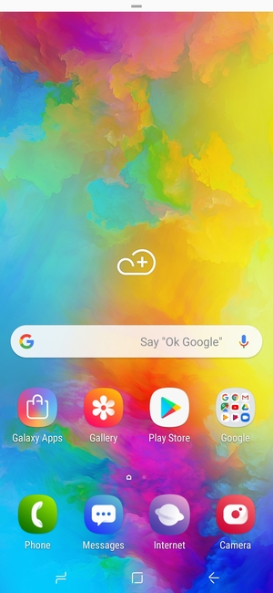 Slide down the top menu