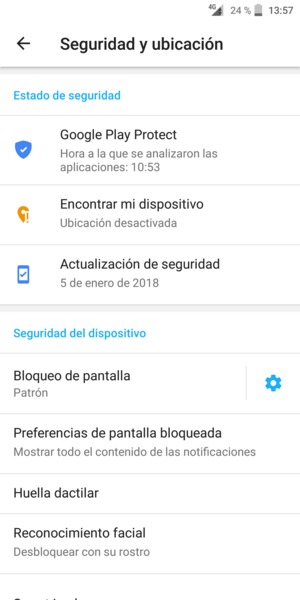 El teléfono ha sido asegurado con un bloqueo de pantalla
