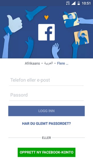Applikasjonen er klar til bruk