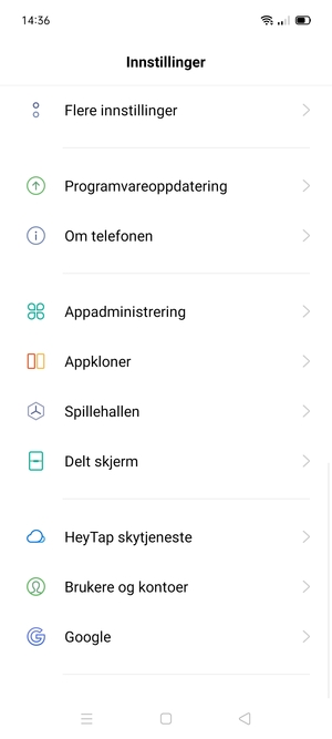 Bla til og velg Programvareoppdatering