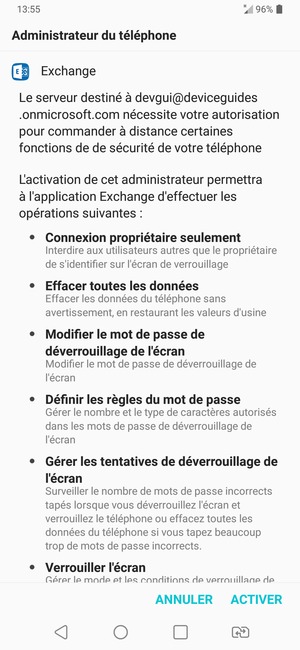 Sélectionnez ACTIVER