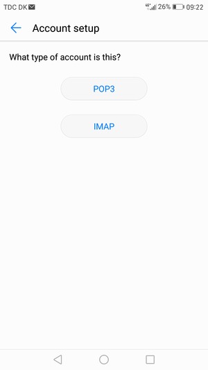 Select POP3 or IMAP
