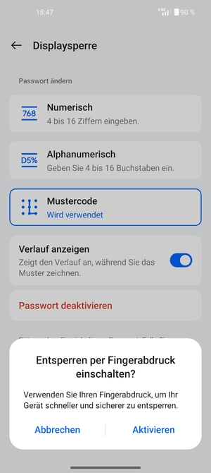 Wählen Sie die gewünschte Option