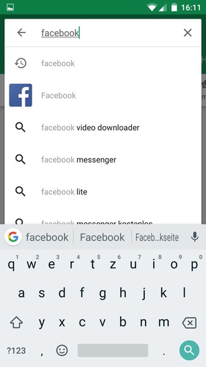 Geben Sie den Namen der App ein und wählen Sie Suchen