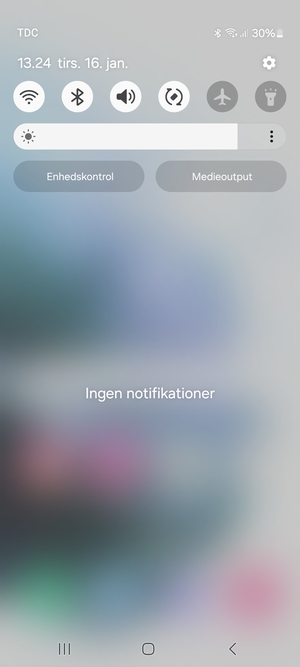 Aktiver topmenuen igen