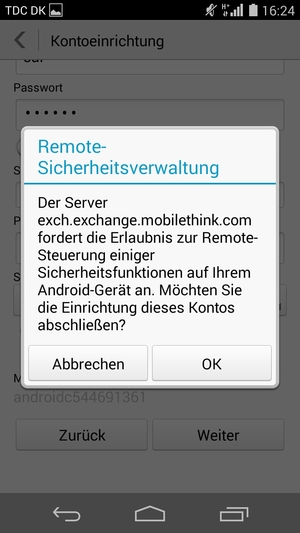 Wählen Sie OK