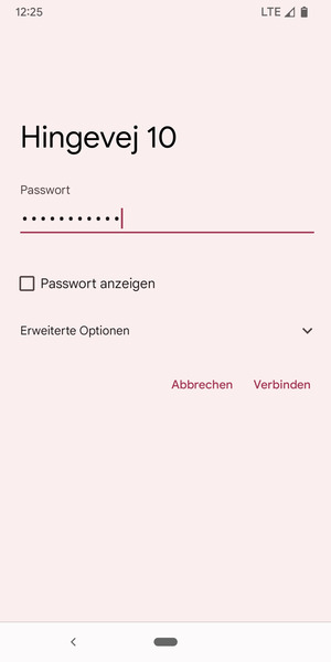 Geben Sie das WLAN-Passwort ein und wählen Sie Verbinden