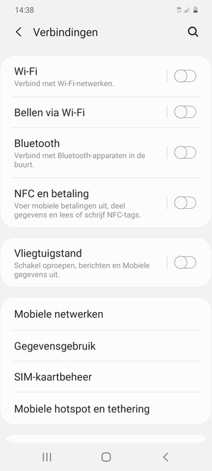 Selecteer Wi-Fi