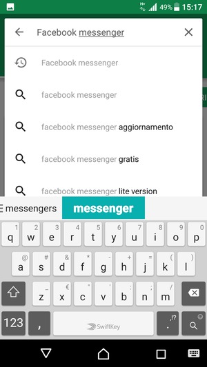 Inserisci il nome dell'app e seleziona Cerca