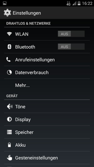 Wählen Sie Mehr...