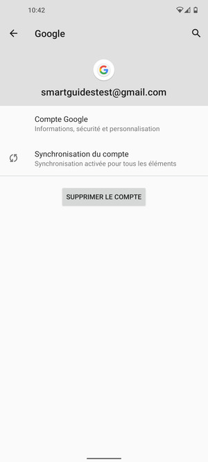 Sélectionnez Synchronisation du compte