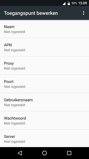 Voer internetgegevens in